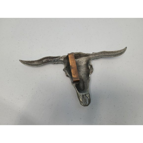 Texas Bull Horn Metal Belt Buckle Western Cowboy/Cowgirl 7" x 3.5" - Picture 3 of 4